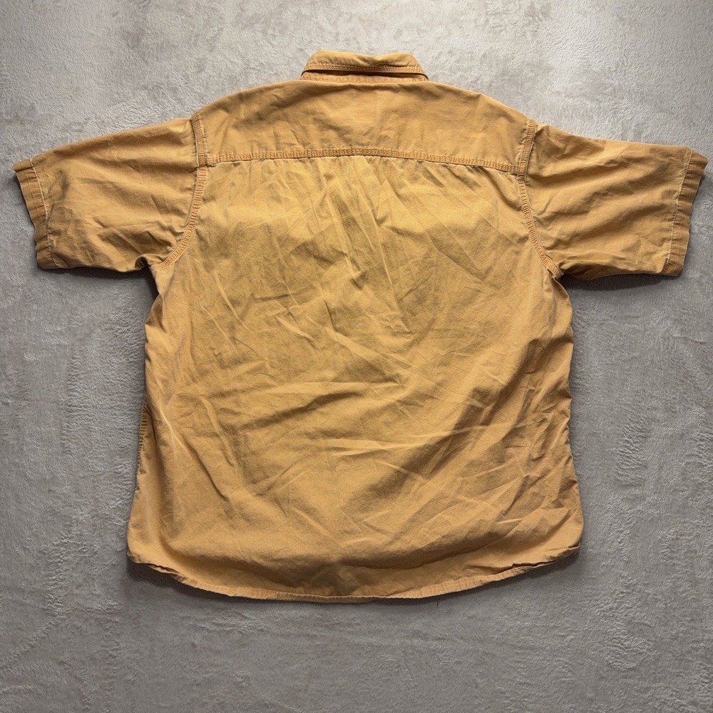 RedHead Men's XL Faded Yellow Short Sleeve Button Down Shirt Outdoors Utility - Picture 10 of 14
